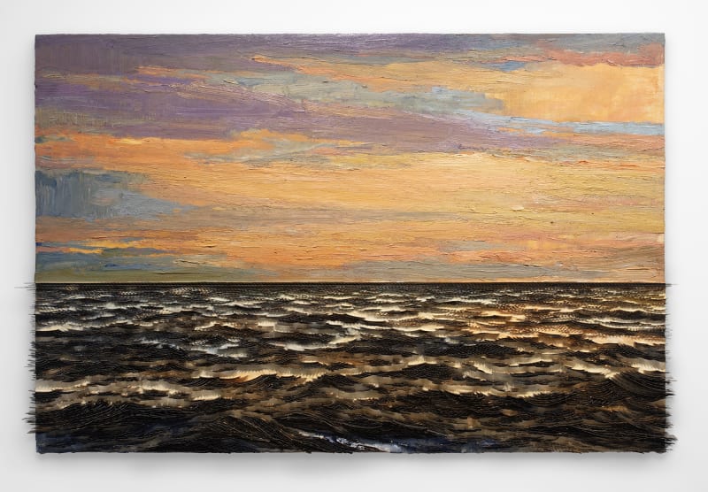 Conor Harrington, Fangs and Feelings, 2025, Oil on linen, 200 x 250 cm. (78 3/4 x 98 3/8 in.)