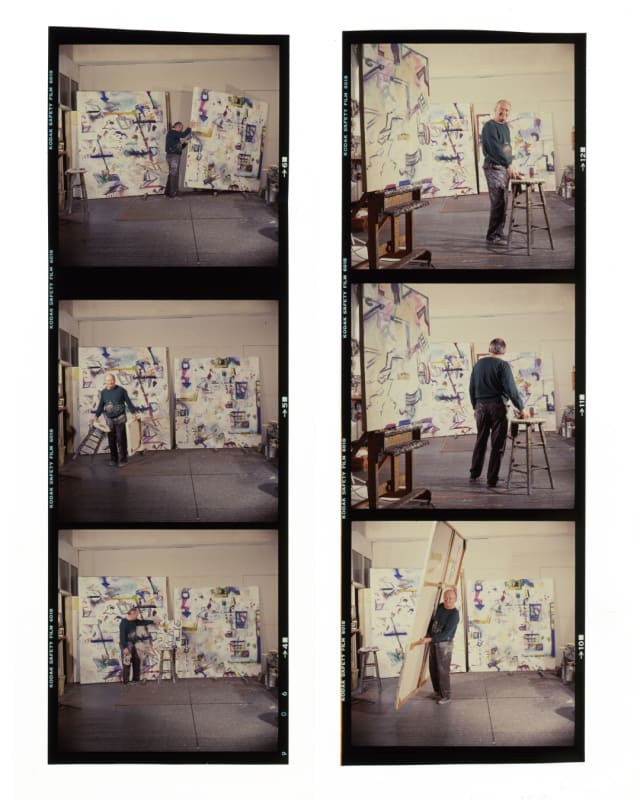 Elmer Bischoff in his studio, 1977