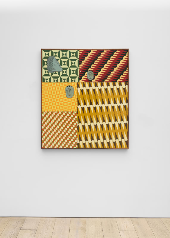 Sweet Moo Moo, 2025, acrylic, gouache on wood panel, 48 3/4 x 42 1/2 inches