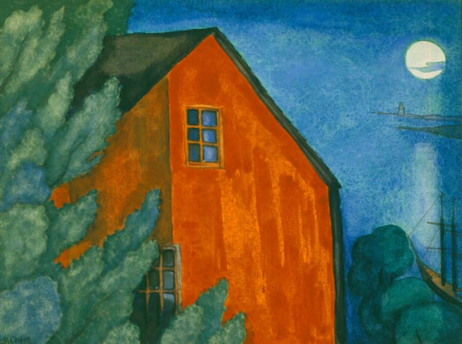 Oscar Bluemner, Dreaming, 1924, watercolor on paper, 10 1/2 x 14 1/4 inches