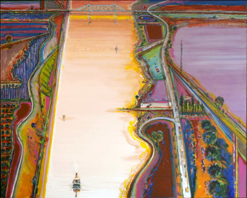 Wayne Thiebaud, River Sides, 2007