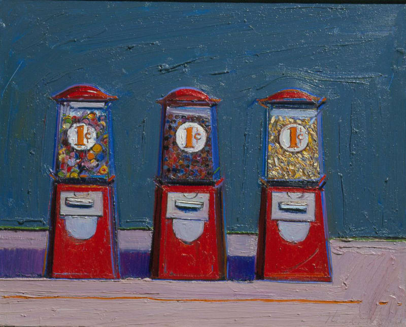 Wayne Thiebaud, Penny Machines, 1961, oil on canvas, 24 x 30 inches