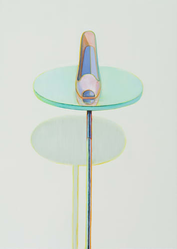 Wayne Thiebaud, Display Shoe, 1995, oil on canvas, 28 5/8 x 20 3/8 inches