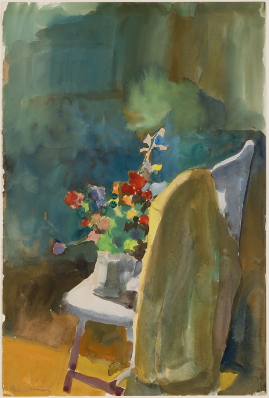 Paul Wonner, Untitled, Interior Still Life, 1962, gouache on paper, framed: 25 7/8 x 19 3/4 inches