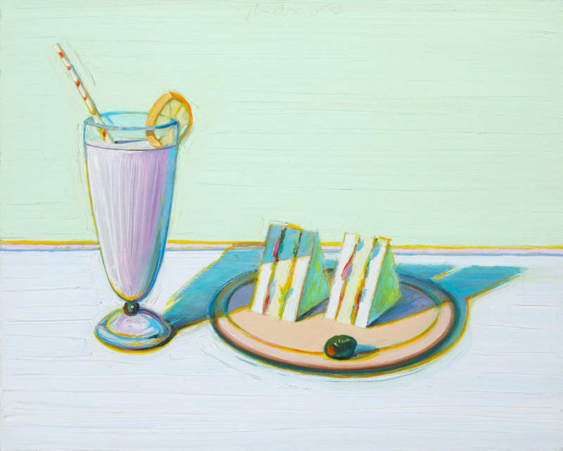 Wayne Thiebaud, Milkshake and Sandwiches