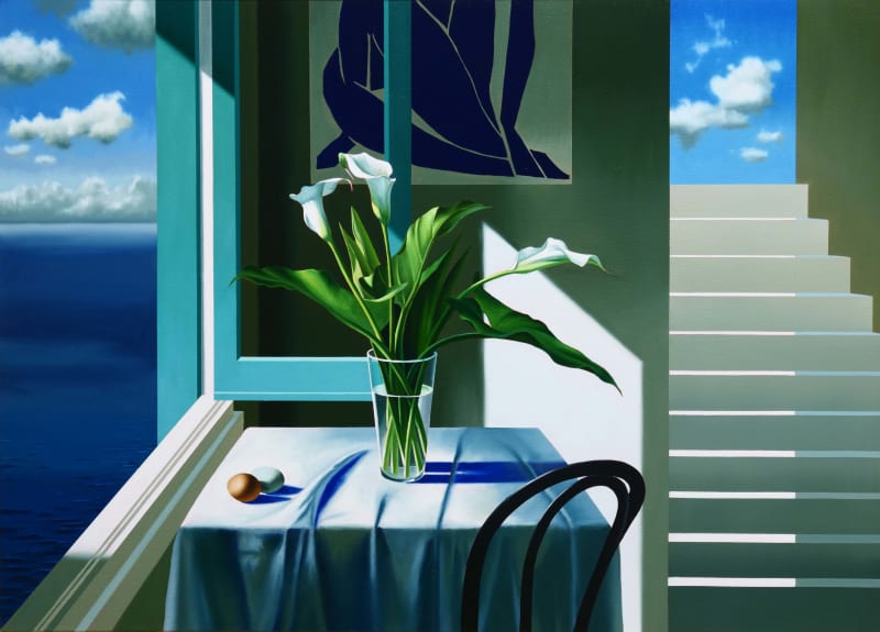 Bruce Cohen, Interior with Calla Lilies and Matisse Cut-Out, 2020