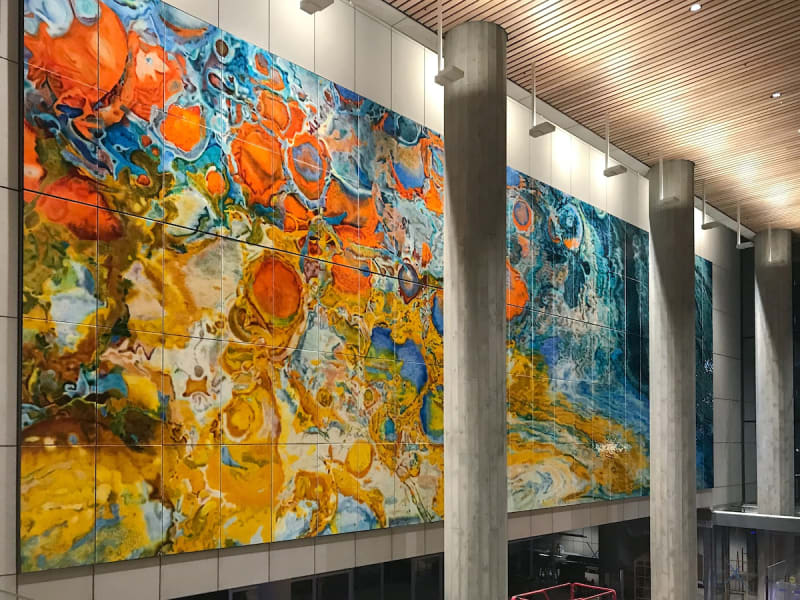 Artist Lynn Basa's artwork for the entrance lobby of the Multnomah County Central Courthouse in Portland, OR. Project funded by...