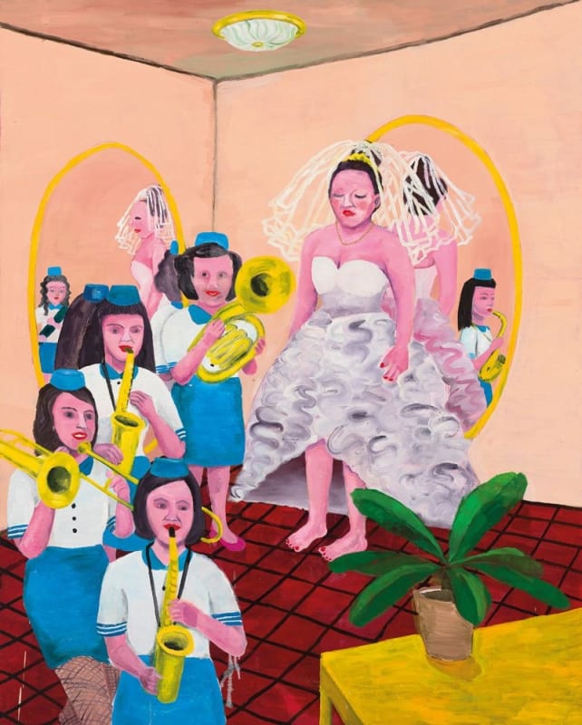 Huang Hai-Hsin | Bride and Her Marching Band | 2012 | oil on canvas | 203 x 163 cm