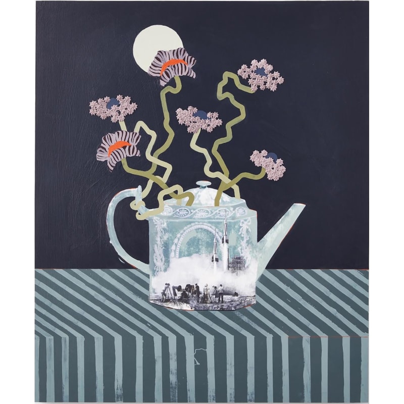Wedgwood (Atmospheric), 2023, acrylic, image transfer and marble dust emulsion on panel, 24 x 20 in.