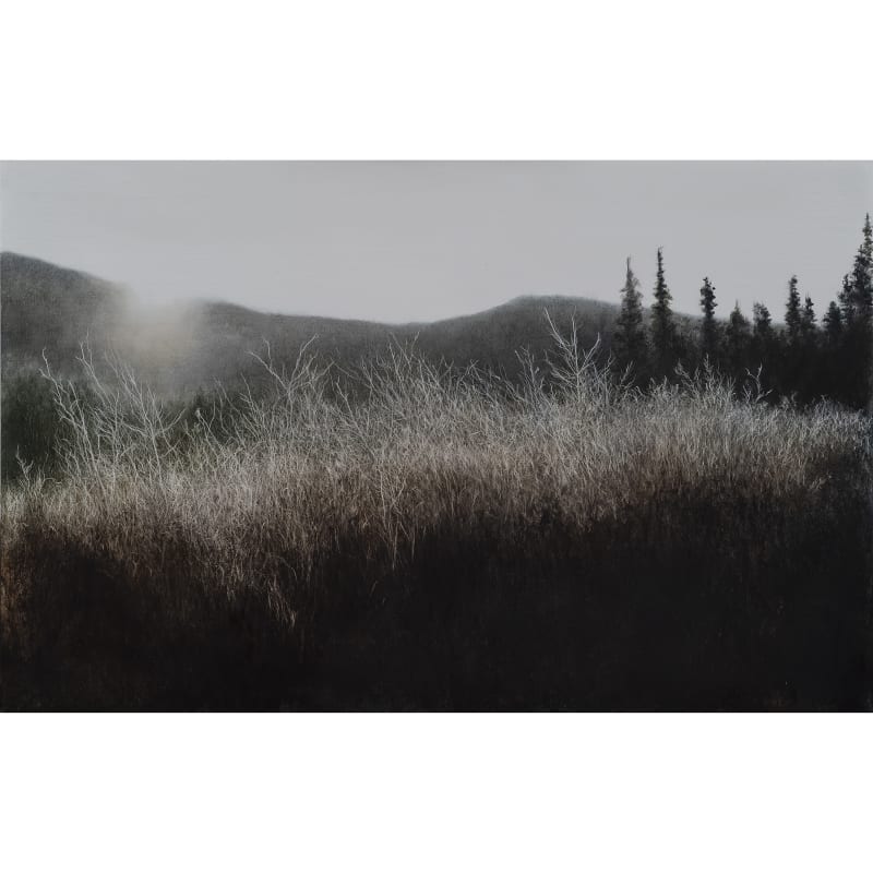 Lisa Lebofsky, Morning Rime, 2022, oil on aluminum, 15 x 24"