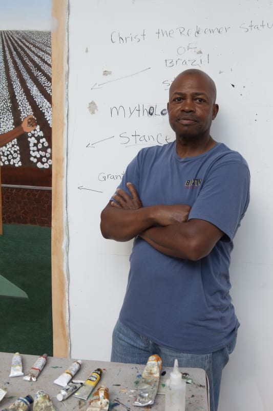 Keith Jackson at his studio in Skowhegan, Maine, where he was an artist in residence in 2022.
