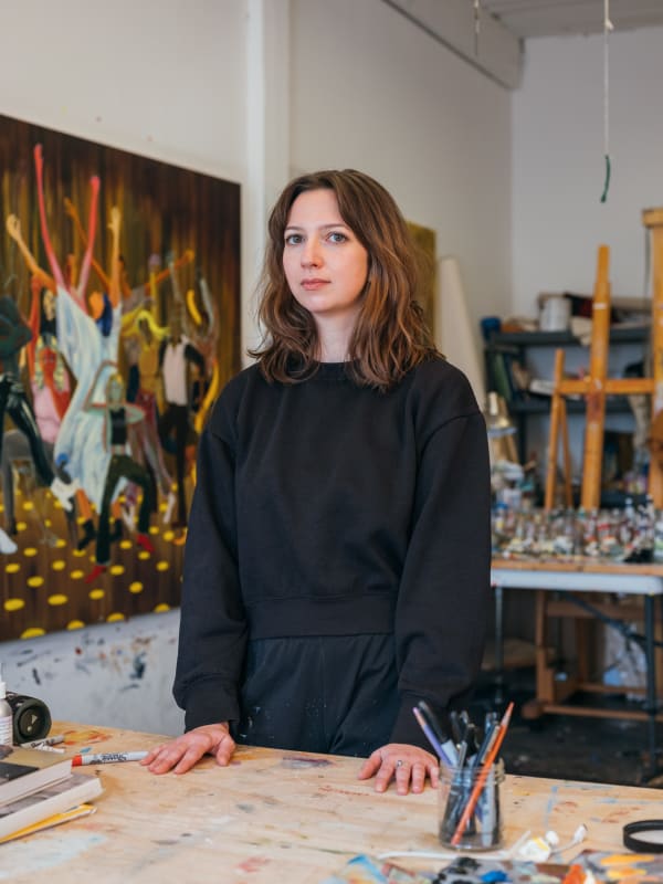 Maggie Ellis in her studio, Bronx, NY (US). Photo: Charlie Rubin