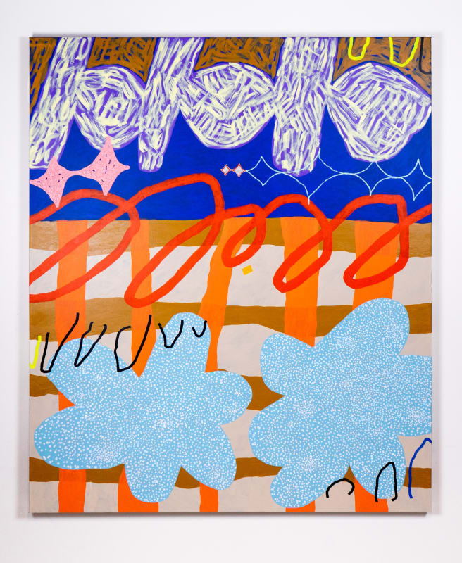 Hannah Surace Two and Two, 2021 Acrylic on Linen 52 x 64 inches