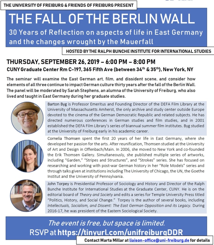 Seminar at CUNY Graduate Center, September 26, 2019, The Graduate Center, 365 Fifth Avenue, New York