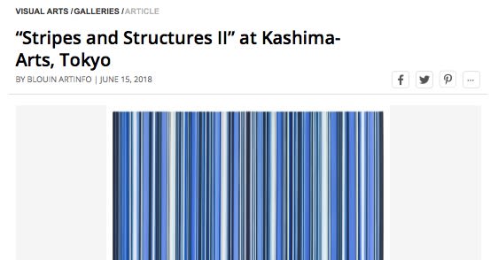 ARTINFO article about solo exhibition in Tokyo