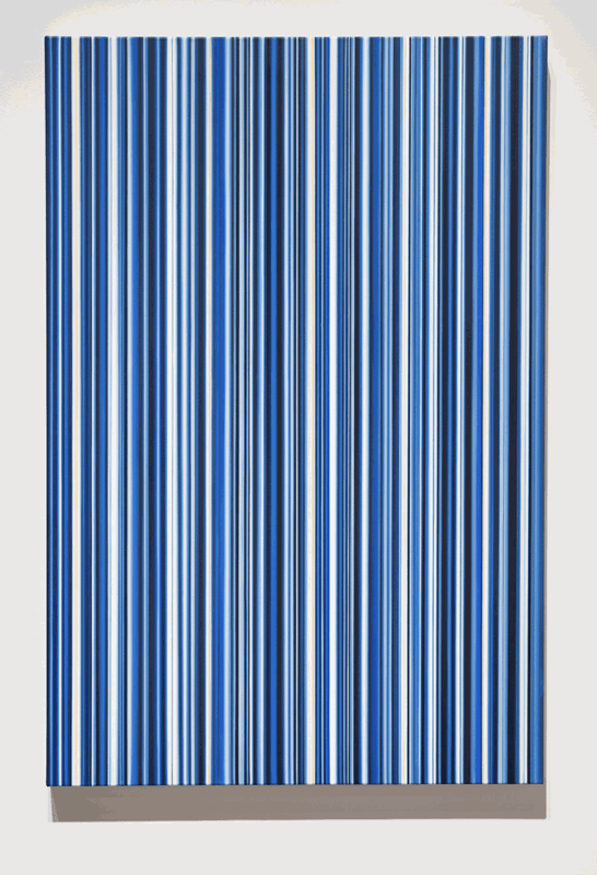 Stripes Nr. 78, 2014. Oil on canvas. Size 48 x 32 inches (122 x 82 cm). Acquired by Ackland Museum in 2015