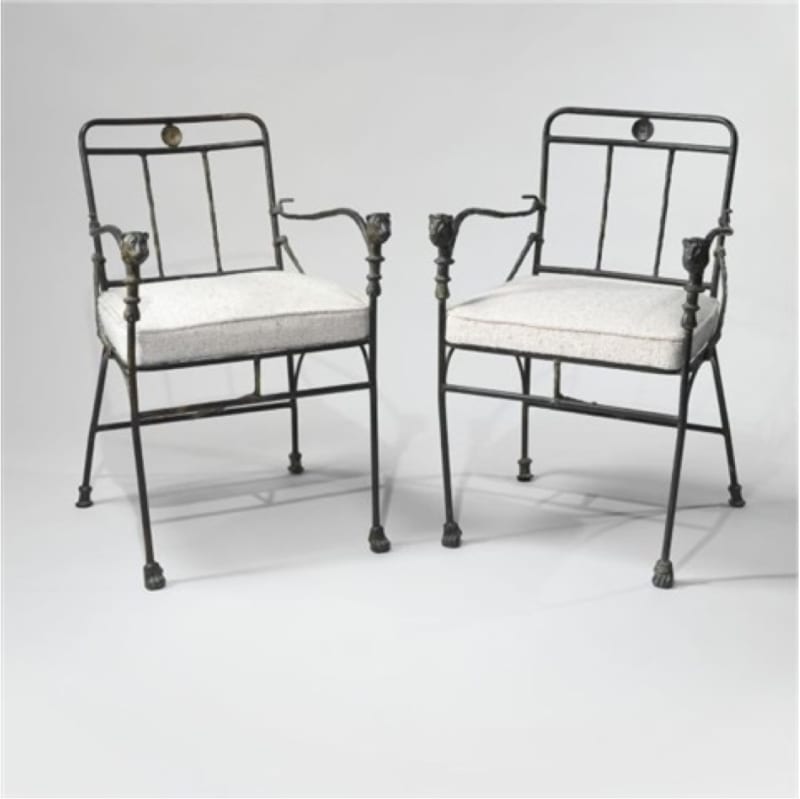 Fauteuils et tĂȘtes de by Lionnes, 1979-80 by Diego Giacometti at Coskun Fine Art