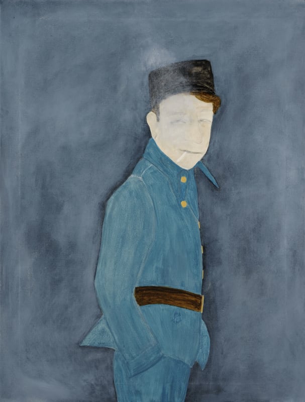 Jean Gabin 1904-1976 Mixed Media on Canvas 47.25 x 35.5 ins