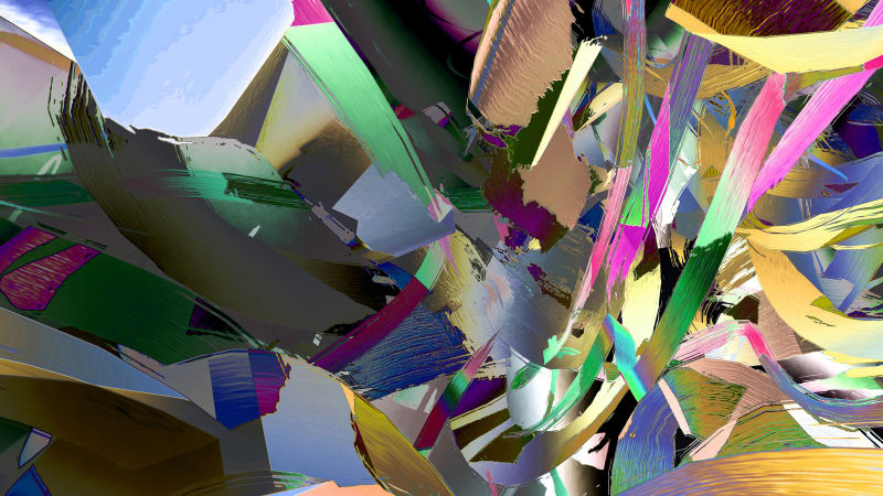 Infusion, 2024 Digital Painting on Canvas 54 x 96 in