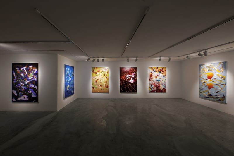 Installation View of Yasaman Nozari's "The Sun Kept Setting" at Dastan's Basement