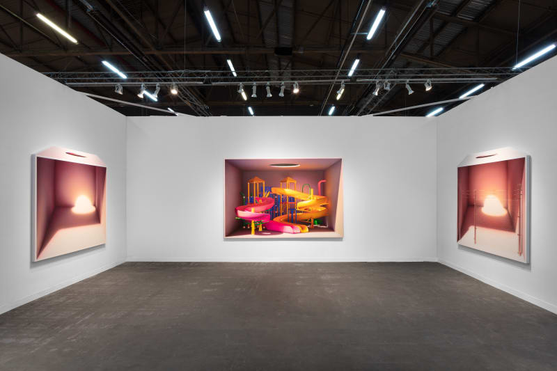 Installation View of Dastan's Basement Booth at The Armory Show 2020. Photo by Sebastiano Pellion