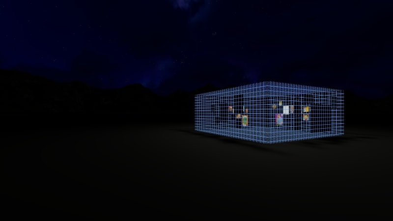 Installation view of the online version of "Face, Visage, Look", a trio exhibition by Parsa Mostaghim, Sepehr Hajiabadi and Sadra Mirsharifi and