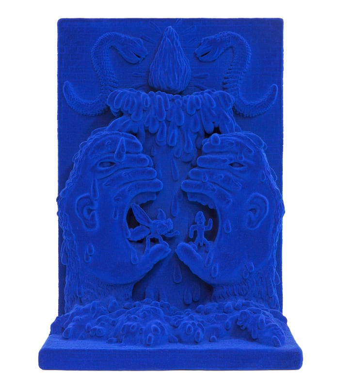 Mamali Shafahi, Phantasmagoria, 2023, flocking on epoxy, 72 x 52 x 36 cm