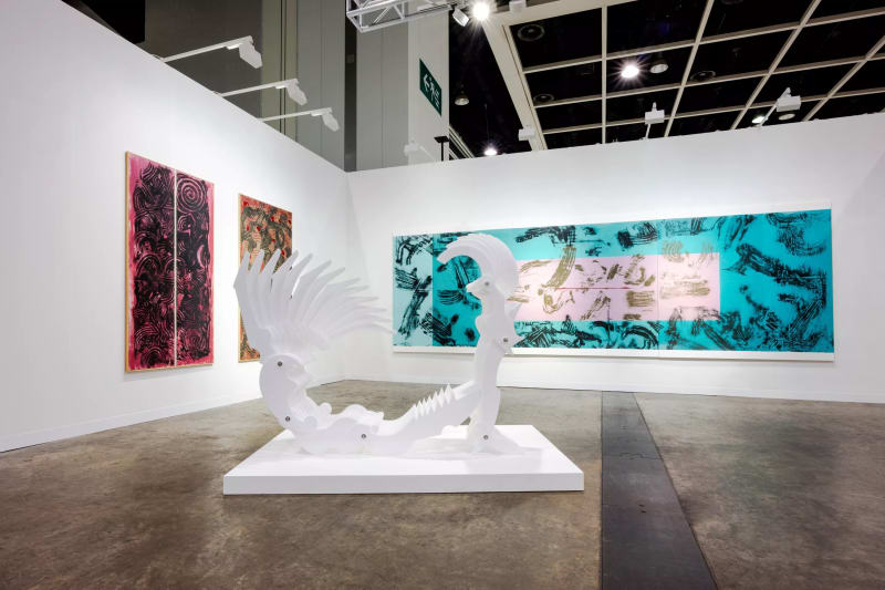 Mohsen Vaziri Moghaddam, installation view in Dastan Gallery’s booth at Art Basel Hong Kong, 2024. Photo by Michele Galeotto. Courtesy of Dastan Gallery