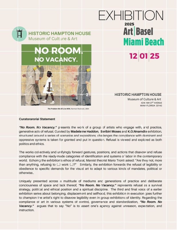 Reza Aramesh | "No Room, No Vacancy"
