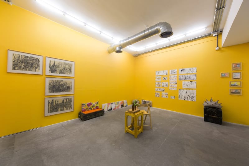 Installation View. Zahra Navaei. As It Is. Electric Room 09/50. a Dastan:Outside project.