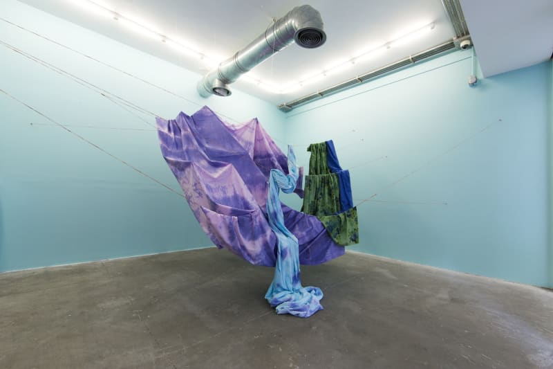 Installation View. Leila Seyedzadeh. Suspended Mountain. Electric Room 04/50. a Dastan:Outside project.