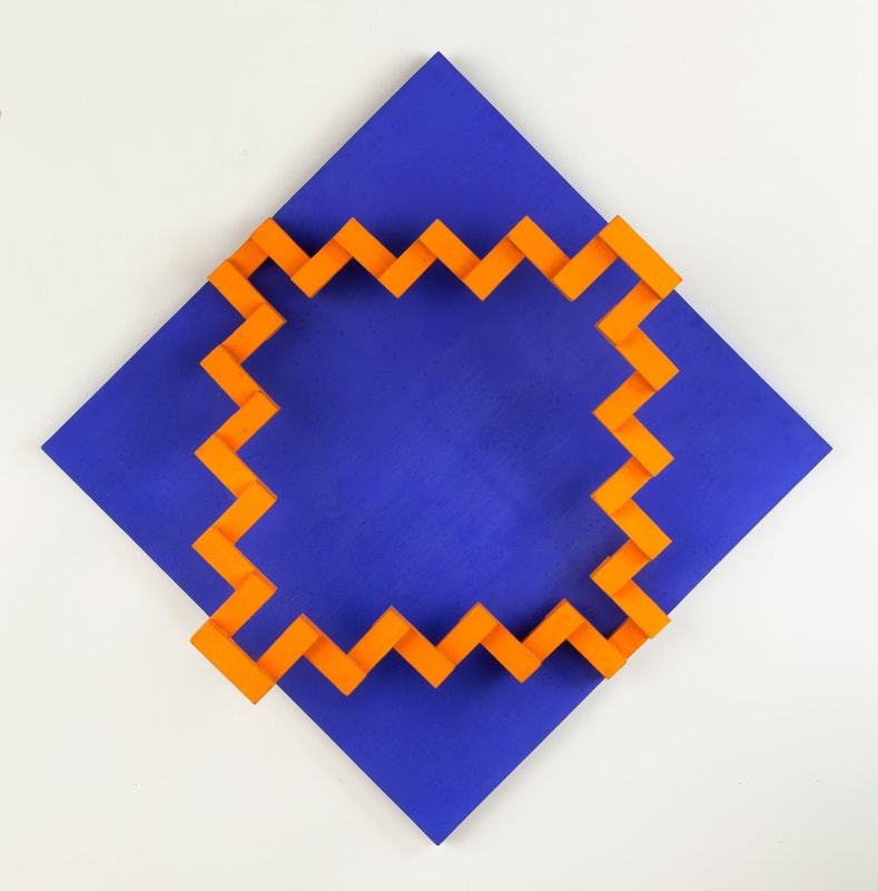 Systemic Steps, 1964 Acrylic on wood, 51 x 51 x 9"