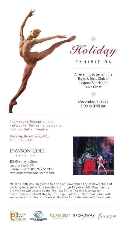 Holiday Reception at Dawson Cole Fine Art, An Evening to Benefit the Boys & Girls Club of Laguna Beach and...