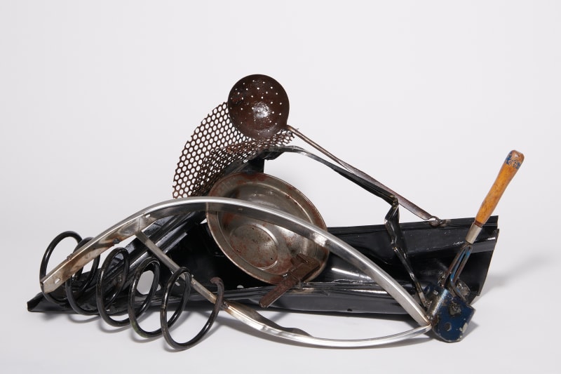 Black Earth #3, 1993 Varnished steel and wood 17 x 36 x 20"