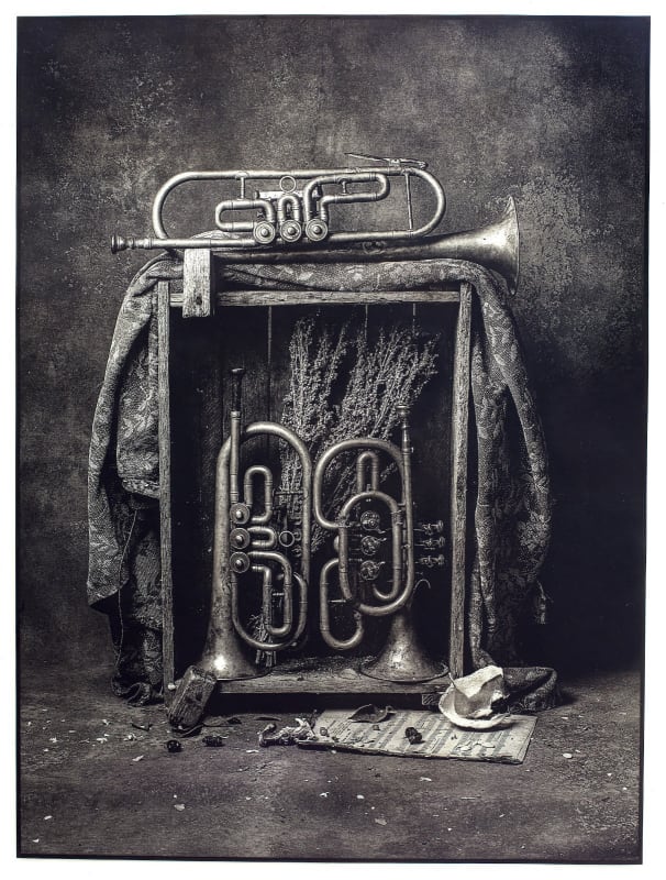 Jan C. Schlegel, The Rotary Club, 2024 Platinum print enriched with white gold, on Hawagashi paper (15 gsm) 30 x 25 cm