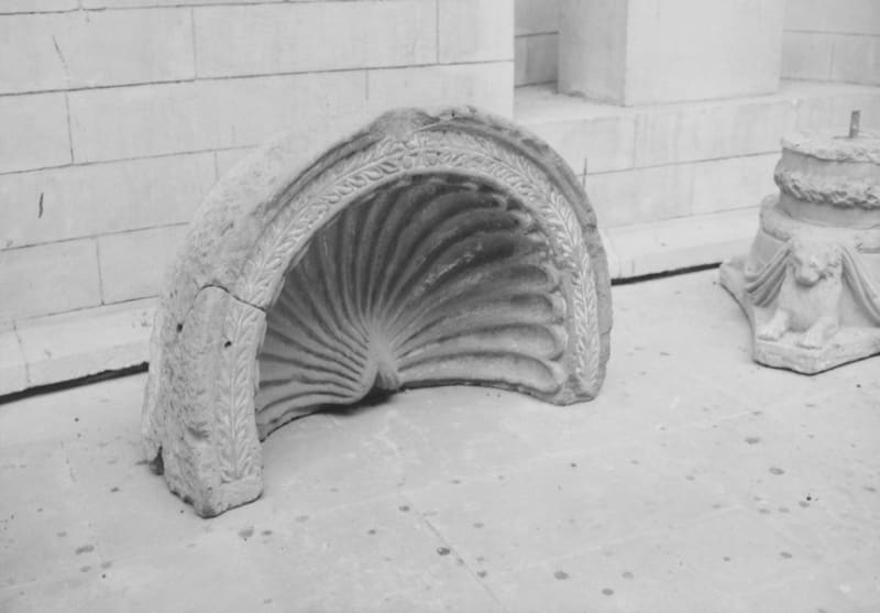 jeff weber_untitled_Untitled (Coptic Limestone, ca AD 100-200), Coptic Museum, Old Cairo, 2013, Gelatin silver print 5 x 7 in.