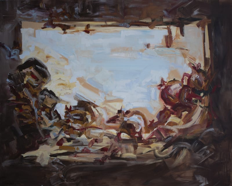 Aya Abu Ghazaleh, Pomegranate, 2021, Acrylic on canvas, 71x100cm