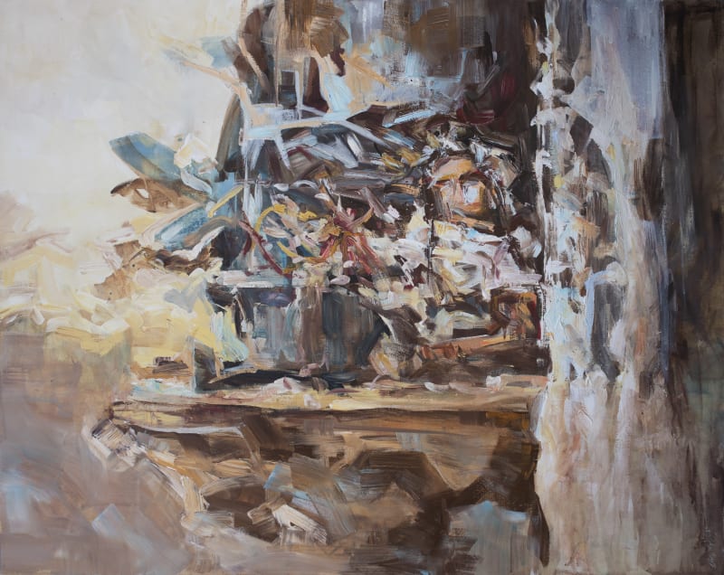 Aya Abu Ghazaleh, Window, 2021, Acrylic on canvas, 71x100cm