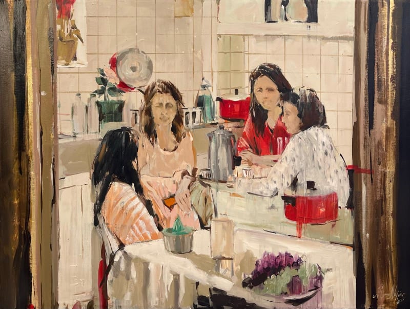 Marwa Najjar, In the kitchen, 2022, 90x120cm