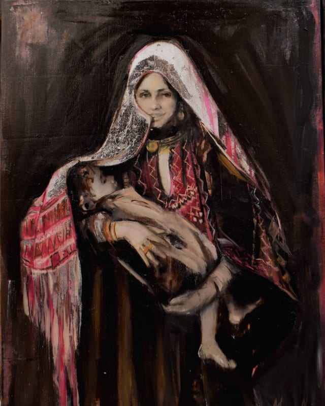 Marwa Najjar, Mother, 2021, Oil on canvas, 100x80cm