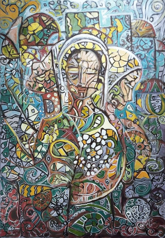 Nawal Abdelrahim, 2020, Acrylic on canvas, 100x70cm
