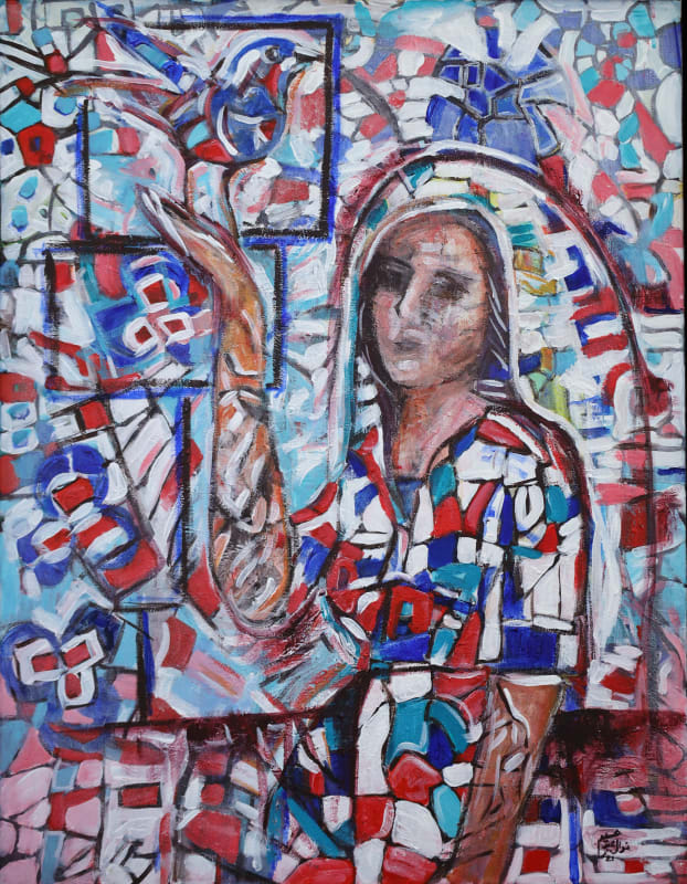 Nawal Abdelrahim, 2021, Acrylic on canvas, 80x60cm