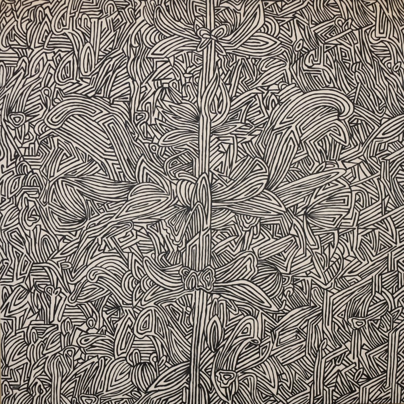 Yassir Al Omari, Plant1, 2024, Acrylic on canvas, 130x130cm