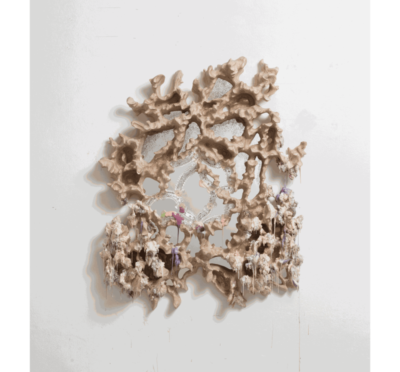 Tadeáš Podracký, Fading Reflection, 2021, Mixed media, plastic, wood, glass, metal, foam, 135 × 115 × 28 cm