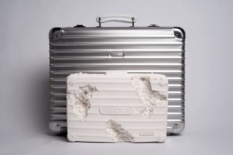 Rimowas Suitcase, 2019, by Daniel Arsham, made of hydrostone and glass sculpture,  from 5Art Gallery