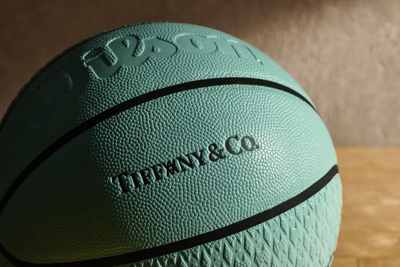 An image of a Wilson basketball collaborated with Tiffany and Daniel Arsham