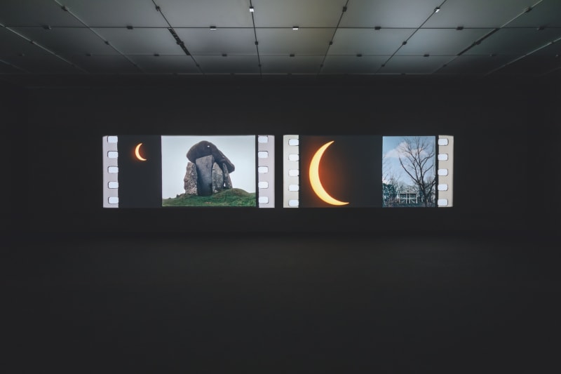 acita Dean, Antigone, 2018. 2 synchronised 35mm anamorphic colour films, optical sound, with a running time of exactly 56min, continuous loop synced to start on the hour. Photo: Marcus Tretter