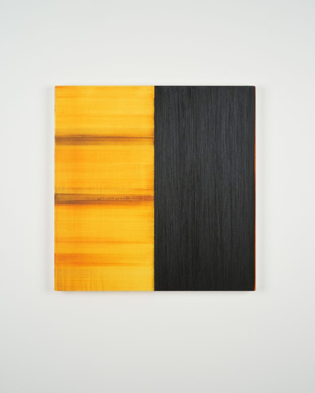 Callum Innes, Untitled Lamp Black / Quinacridone Gold, 2025