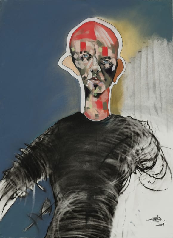 Kris Hargis, The Dash Between the Years, 2024, Pastel, Charcoal, Conte on Rives BFK 41 3/4 x 29 3/4 in (HRG254)