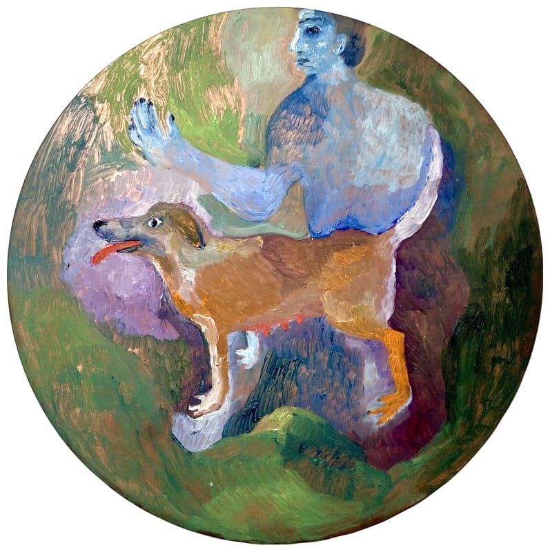 Emma Gerig with her dog, PI